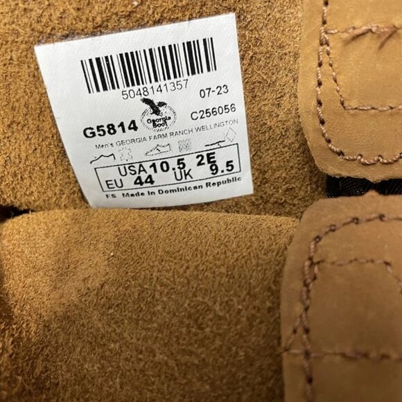 NEW GEORGIA BOOT Wellington Pull-On Work Boots – Brown – Men’s Size 10.5EE – New - Picture 4 of 6